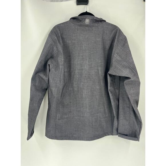 Free Tech Jacket Men's Size Large Softshell Zip Pockets Gray Blended Fabric - Picture 3 of 10